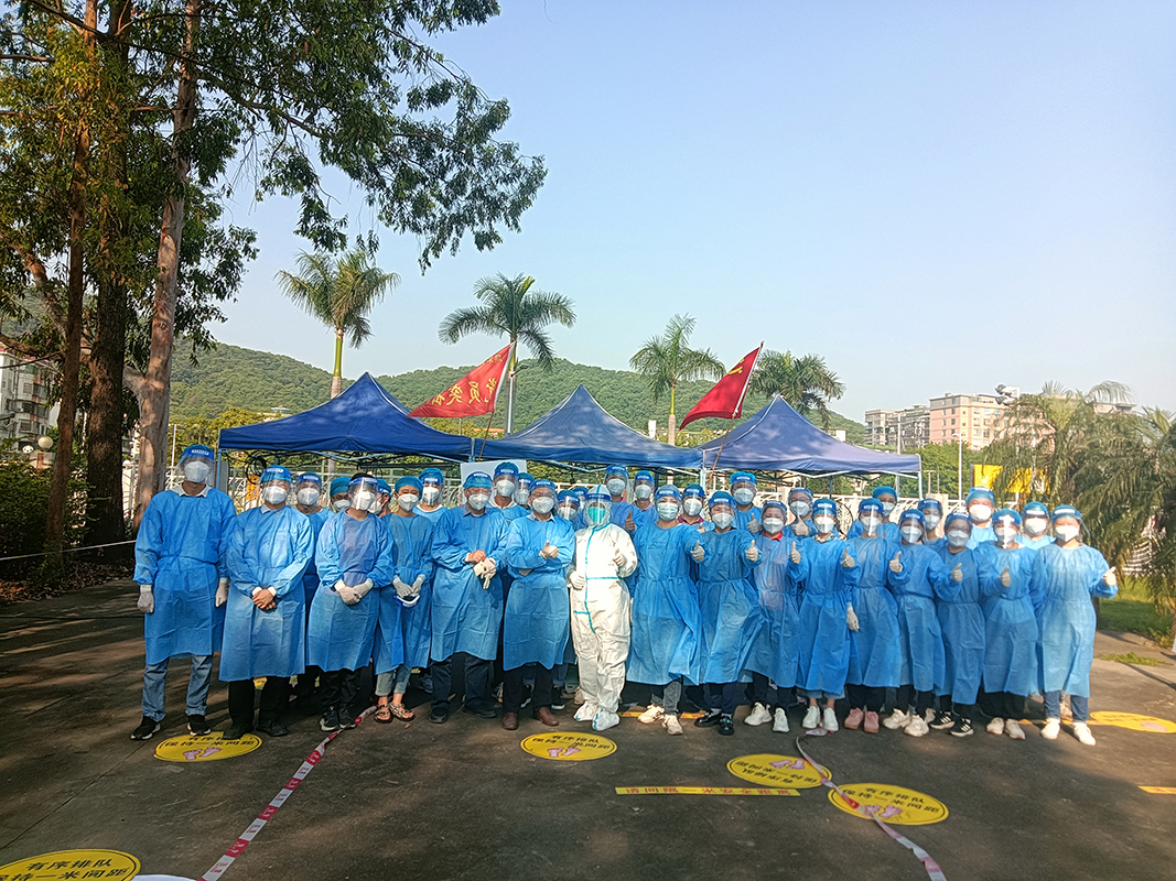 KY开元游戏集团总厂火速集结志愿者76人次支援白云山药厂社区全员核酸检测